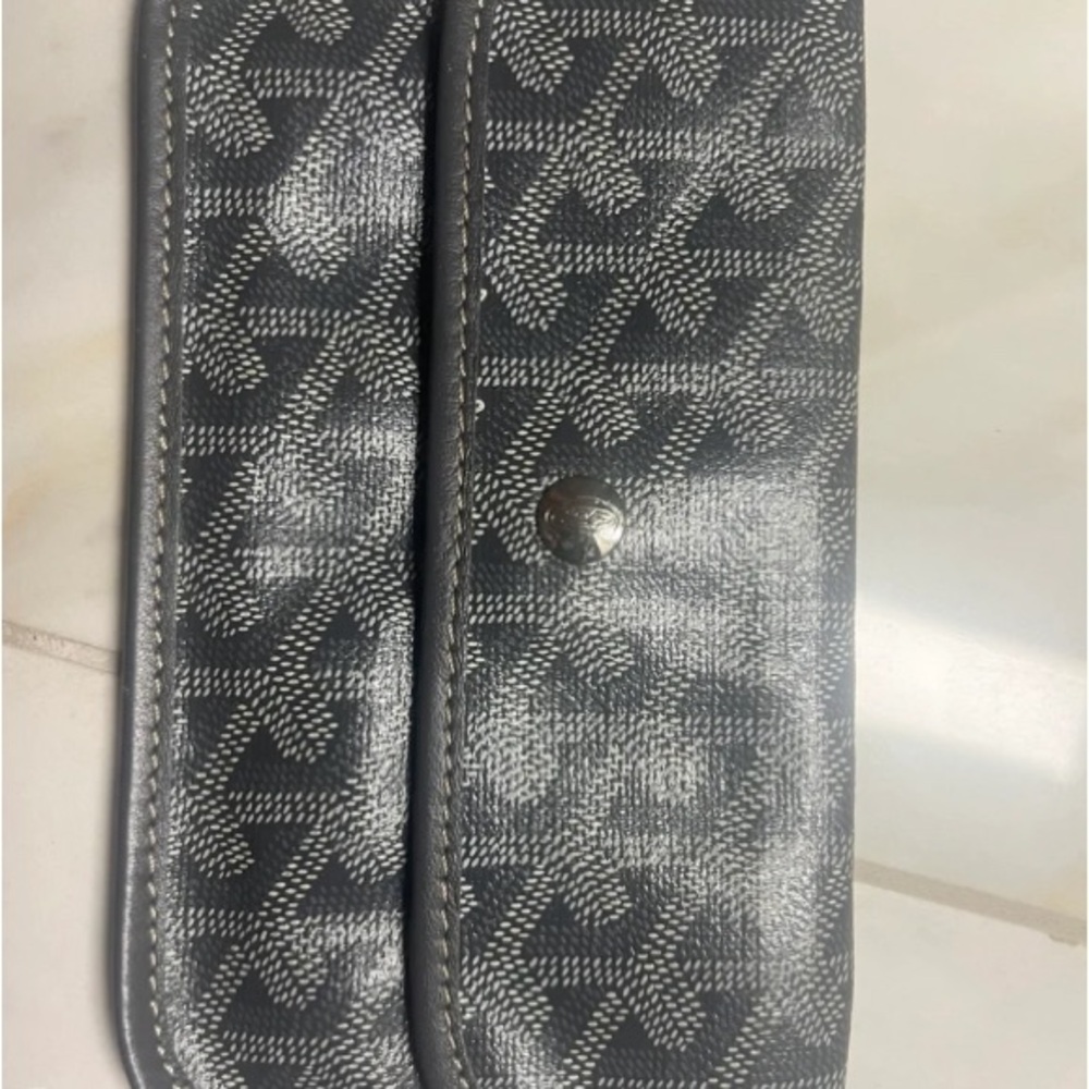 Goyard Saint Louis Pouch Black Coated Canvas clutch pouch